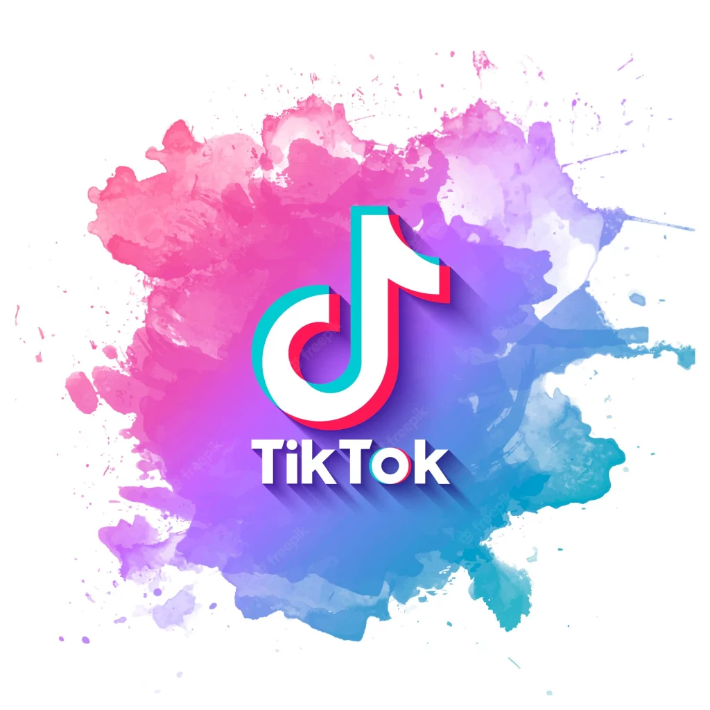 tiktok banner with watercolor splatter 69286 194